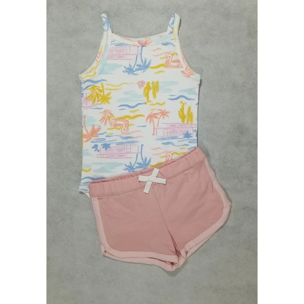 Carter's Baby Girls Size 12 Months 3 pc Top Bodysuit & Shorts Summer Outfit‎ NEW - Picture 5 of 7